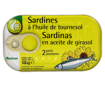 Sardinas en aceite de girasol lata de 84 gramos Sardinas en aceite de girasol lata de 84 gramos