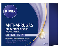 Crema de noche hidratante y antiarrugas para todo tipo de pieles NIVEA 50 ml.