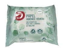 Papel higiénico húmedo PRODUCTO ALCAMPO 20 uds.