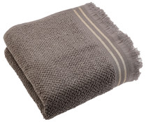 Toalla de baño grano de arroz, 100% algodón, densidad de 450g/m², color gris, ACTUEL.