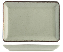 Plato rectangular fabricado en porcelana, color verde, 13 cm, Pearl PENGO.
