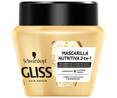 Mascarilla nutritiva 2 en 1, para cabellos castigados o quebradizos GLISS Ultimate oil elixir de Schwarzkopf 200 ml.