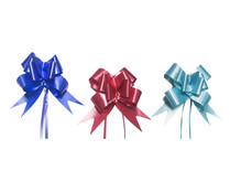 Lazo con forma de flor para decorar regalos, PRODUCTO ALCAMPO. Lazo con forma de flor para decorar regalos, PRODUCTO ALCAMPO.