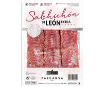Salchichón de León extra, ahumado y cortado en lonchas PALCARSA 100 g.