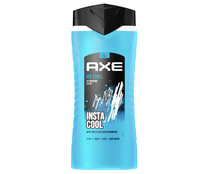 Gel para baño o ducha con extracto de limón y menta refrescante AXE Ice chill 400 ml.