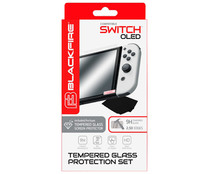 Protector de pantalla, cristal templado, para Nintendo Switch OLED, BLACKFIRE.