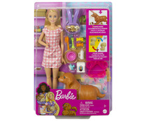 Playset con muñeca, perritos y accesorios BARBIE y sus cachorros.