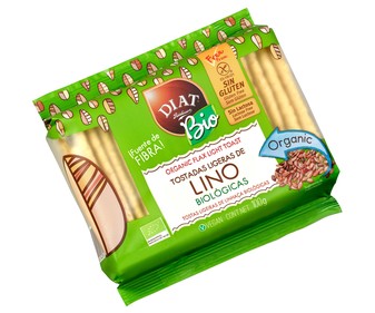 Tostadas ligeras de lino ecológicas sin gluten DIET RADISSON 100 g. Tostadas ligeras de lino ecológicas sin gluten DIET RADISSON 100 g.