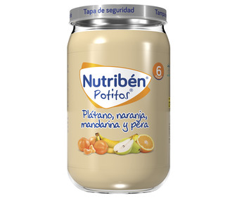 Potitos® de fruta (plátano, naranja, mandarina y pera) a partir de 6 meses NUTRIBÉN 235 g.