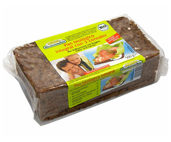 Pan integral con 3 cereales ecológico MESTEMACHER bolsa de 500 g. Pan integral con 3 cereales ecológico MESTEMACHER bolsa de 500 g.