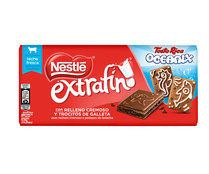 Chocolate con leche con relleno cremoso  y trocitos de galleta Tosta Rica Oceanix NESTLÉ EXTRAFINO 120 g.