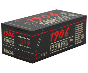 Cerveza 1906 pack de 10 latas de 33 cl.