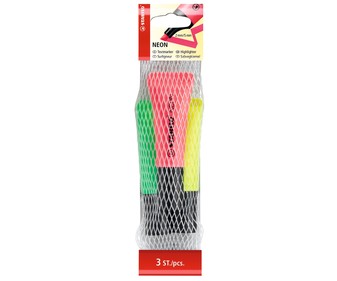 3 marcadores fluorescentes, punta biselada, grosor de 2 a 5mm y varios colores STABILO. 3 marcadores fluorescentes, punta biselada, grosor de 2 a 5mm y varios colores STABILO.