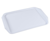 Bandeja rectangular para servir de polipropileno, 43x30 cm. color blanco, ESSENTIAL.