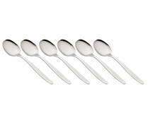 Set de 6 cucharas de mesa de acero inoxidable, Monoblock MALTA.