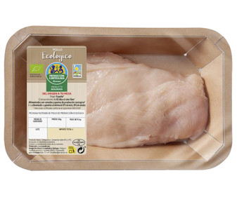 Pechuga fileteada de pollo ecológico ALCAMPO PRODUCCIÓN CONTROLADA ECOLÓGICO Pechuga fileteada de pollo ecológico ALCAMPO PRODUCCIÓN CONTROLADA ECOLÓGICO