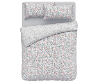 Juego de funda nórdica y 2 fundas de almohada para cama de 150cm., 100% poliéster estampado multicolor, Cammille ESSENTIAL. Juego de funda nórdica y 2 fundas de almohada para cama de 150cm., 100% poliéster estampado multicolor, Cammille ESSENTIAL.