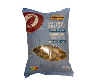 Cacahuetes con cáscara tostados sin sal añadida PRODUCTO ALCAMPO 500 g. Cacahuetes con cáscara tostados sin sal añadida PRODUCTO ALCAMPO 500 g.