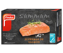 Supremas de salmón sin piel y procedentes de acuicultura sostenible certificada (ASC) FINDUS Summun 2 uds.