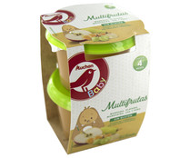 Tarrito de frutas(manzana, plátano, mandarina, uva y pera) a partir de 4 meses ALCAMPO BABY 2 x 200 g.