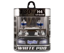 Lote de 2 bombillas de xenón para automóvil con luz blanca (4000K), tipo H4 y potencia de 55-60W SUPERLITE White pro.