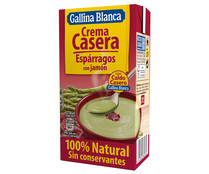 Crema casera de espárragos con jamón gallina blanca 500 ml.