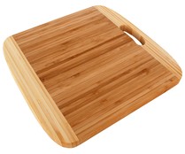 Tabla de cortar cuadrada, 30x30 Centímetros, fabricada en madera de bambú INALSA.
