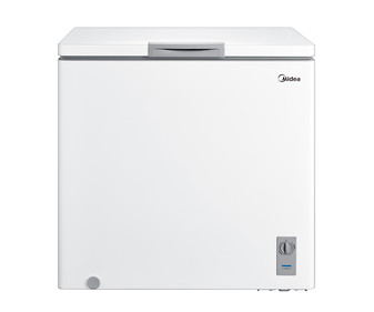 Arcón congelador MIDEA MDRC280SL01G, clasificación energética: F, H:85cm, A: 81,6cm, F: 55cm, capacidad total: 198L.
