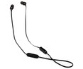 Auriculares Bluetooth tipo botón JBL Tune 125 BT, micrófono, color negro.