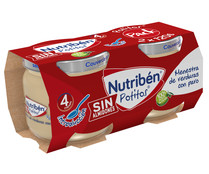 Potitos® de menestra de verduras con pavo, a partir de 4 meses NUTRIBÉN Introducción 2 x 120 g.