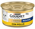 Comida para gatos húmeda, Mousse de Pollo PURINA GOURMET tarrina 85 g.