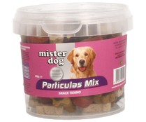 Bocaditos con sabor a carne tiernos para perros MISTER DOG PARTÍCULAS MIX 200 gr,
