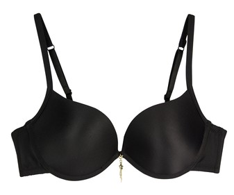 Sujetador con aros y copa de relleno push-up SELENE Raquel, color negro, talla 85B. Sujetador con aros y copa de relleno push-up SELENE Raquel, color negro, talla 85B.