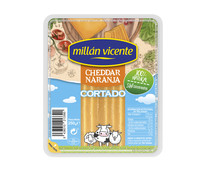 Queso cortado Cheddar naranja MILLÁN VICENTE 250 g.