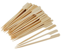 Pack de 50 brochetas de madera bambú de 15 cm. ACTUEL.