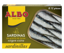 Sardinillas en aceite de oliva virgen extra 8/12 piezas ALBO 105 g.