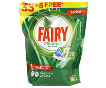 Detergente en pastillas para lavavajillas Fairy Original 33+5 uds. Detergente en pastillas para lavavajillas Fairy Original 33+5 uds.