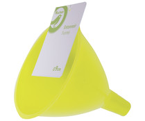 Embudo de 9cm. fabricado en plástico color verde, PRODUCTO ECONÓMICO ALCAMPO.