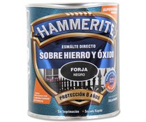 Bote de 0.75l. de esmalte metálico antióxido, para uso exterior y de color negro forja HAMMERITE.
