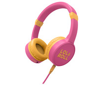 Auriculares tipo diadema para niños ENERGY SISTEM Pop Kids, con cable, color rosa y amarillo.