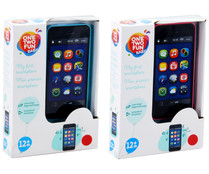 Teléfono móvil infantil con luces, sonidos y laterales de goma ONE TWO FUN ALCAMPO.