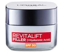 Crema de día rellenadora de arrguas y con FPS 50 L´OREAL PARIS Revitalift filler 50 ml.