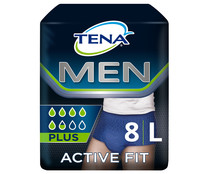 Slip desechable color azul, talla L (95-130 cm), para perdidas moderadas a abundantes de orina TENA MEN 8 uds.