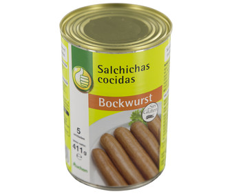 Salchichas bockwurst lata de 200 gramos Salchichas bockwurst lata de 200 gramos