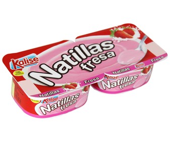 Natillas de fresa pack 2 unidades de 135 gramos Natillas de fresa pack 2 unidades de 135 gramos