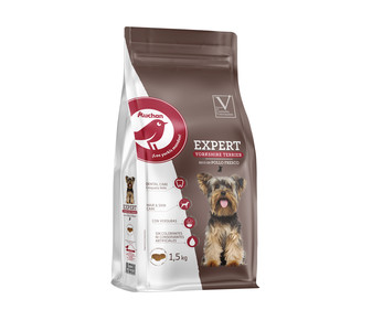 Pienso premium seco para perros Yorkshire Terrier, rico en pollo fresco AUCHAN EXPERT saco de 1,5 kg. Pienso premium seco para perros Yorkshire Terrier, rico en pollo fresco AUCHAN EXPERT saco de 1,5 kg.