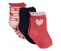 Lote de 3 pares de calcetines para bebé IN EXTENSO, talla 21/23.