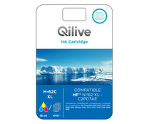 Cartucho de tinta compatible (62C) QILIVE H-62C XL, color.