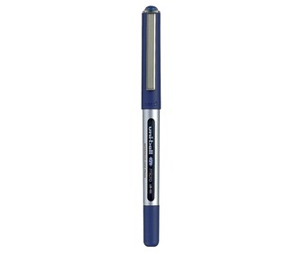 Bolígrafo del tipo roller, punta fina con grosor de escritura de 0.5 milímetros y tinta líquida azul UNI-BALL eye micro UB-150. Bolígrafo del tipo roller, punta fina con grosor de escritura de 0.5 milímetros y tinta líquida azul UNI-BALL eye micro UB-150.