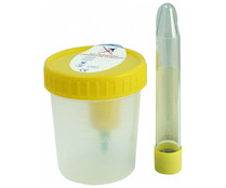 Vaso aséptico para recoger muestras de orina con sistema de transferencia + tubo de vacío esterilizado ENFA.